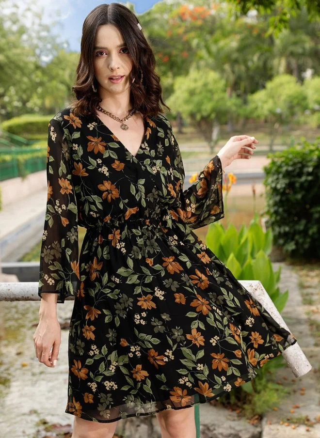 STREET 9 Floral Printed Wrap Dress for Women