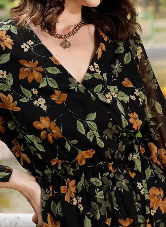 STREET 9 Floral Printed Wrap Dress for Women