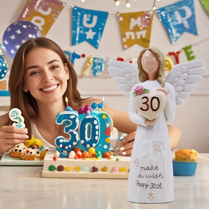 AcowSpt 30th Birthday Decorations for Her, 30th Birthday Gifts for Her, Sculpted Hand-Painted Figurine - Image 5