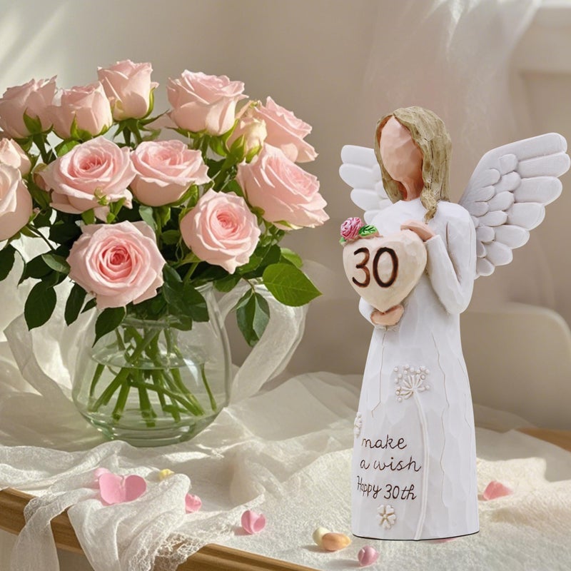 AcowSpt 30th Birthday Decorations for Her, 30th Birthday Gifts for Her, Sculpted Hand-Painted Figurine - Image 3