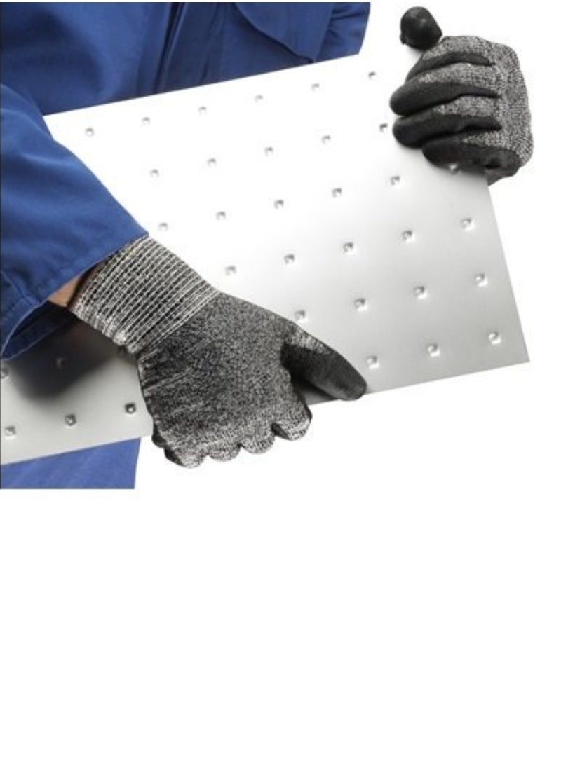 Vitacelli EDGE 48-705 Work Gloves for Men and Women High Cut resistance for Industrial, Home Improvement and DIY Jobs, Grey/Black, Size:10  - Image 3
