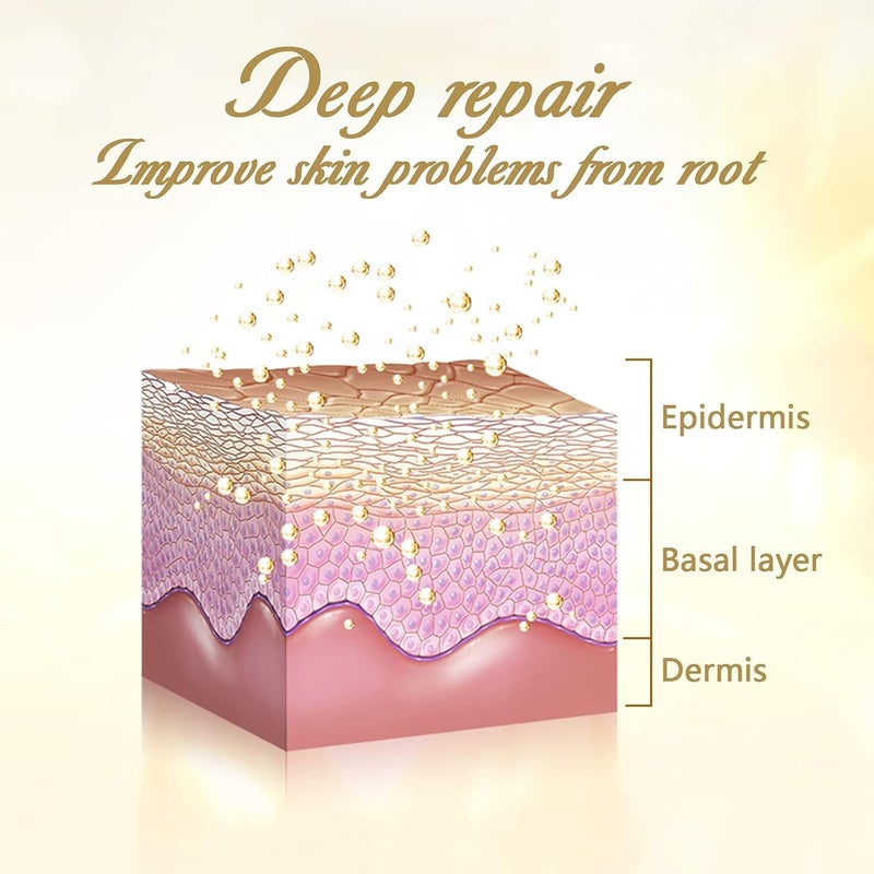 KRLZ Gold Gel Collagen Crystal Facial Masks Moisturizing AntiAging Reduces Puffiness Wrinkles Deep Tissue Rejuvenation Skin Hydration 5 Pcs - Image 3