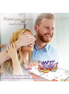 DMG TECH 3D Birthday Card Handmade 3D Cut Out Pop Up Cards With Blank Envelope Exquisite Paper Cut Birthday Card Pop Up Cards Warm Gifts For Lover And Friends 1 Pieces  - Image 3