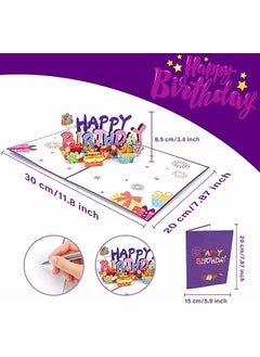 DMG TECH 3D Birthday Card Handmade 3D Cut Out Pop Up Cards With Blank Envelope Exquisite Paper Cut Birthday Card Pop Up Cards Warm Gifts For Lover And Friends 1 Pieces  - Image 4