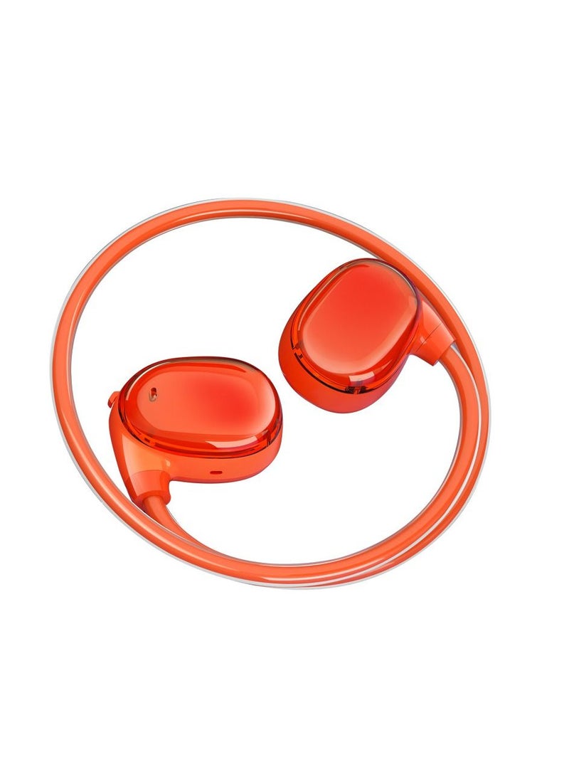M MIAOYAN M MIAOYAN magic bracelet sports Bluetooth headset 2023 new hot model S3 bendable folding Bluetooth headset (red)  - Image 1
