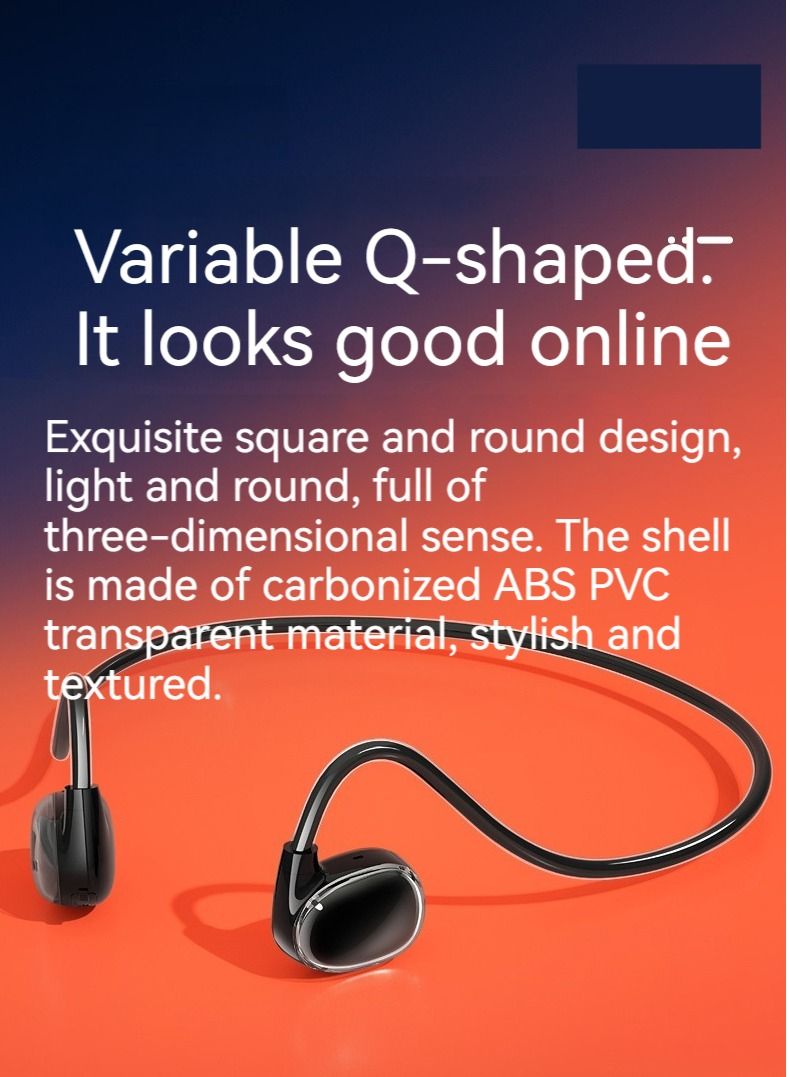 M MIAOYAN M MIAOYAN magic bracelet sports Bluetooth headset 2023 new hot model S3 bendable folding Bluetooth headset (red)  - Image 3