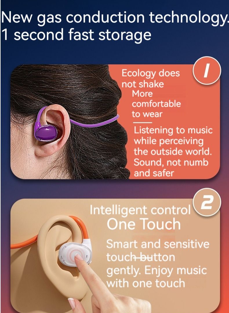 M MIAOYAN M MIAOYAN magic bracelet sports Bluetooth headset 2023 new hot model S3 bendable folding Bluetooth headset (red)  - Image 4