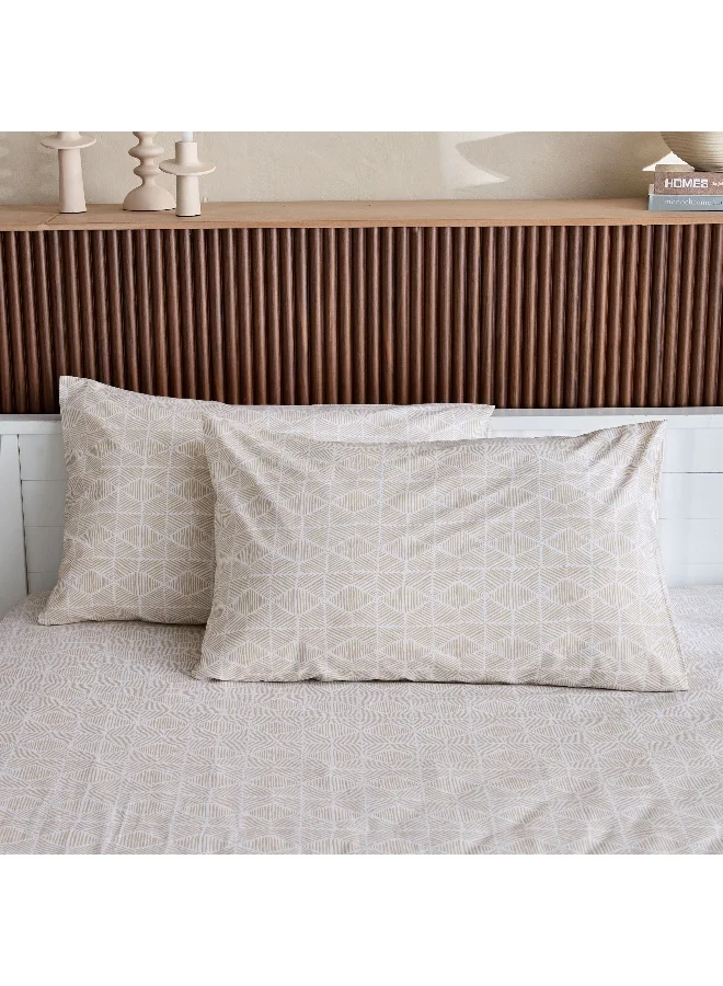Home Box Madison Burnley 2-Piece Printed Cotton Pillow Cover Set - 50x75 cm