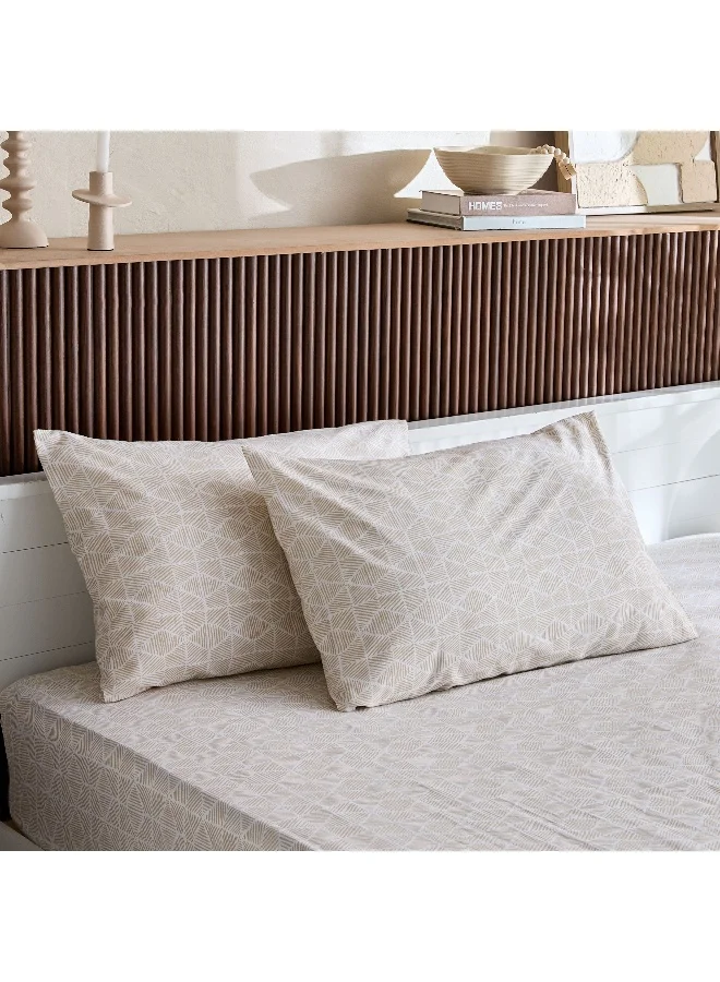 Home Box Madison Burnley 2-Piece Printed Cotton Pillow Cover Set - 50x75 cm