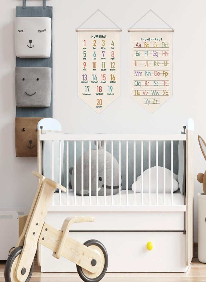 Barri Design Alphabet Wall Banner Number Wall Hanging Alphabet Number Wall Art Poster ABC Wall Poster For Kids Learning Wall Sign Hanging Educational Wall Posters For Toddlers Classroom Playroom - Image 4