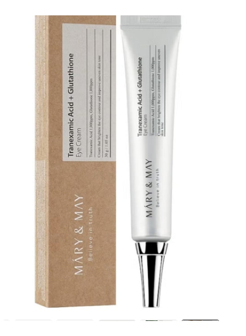 MARY & MAY Mary & May Tranexamic Acid & Glutathione Eye Cream - 30g  - Image 1