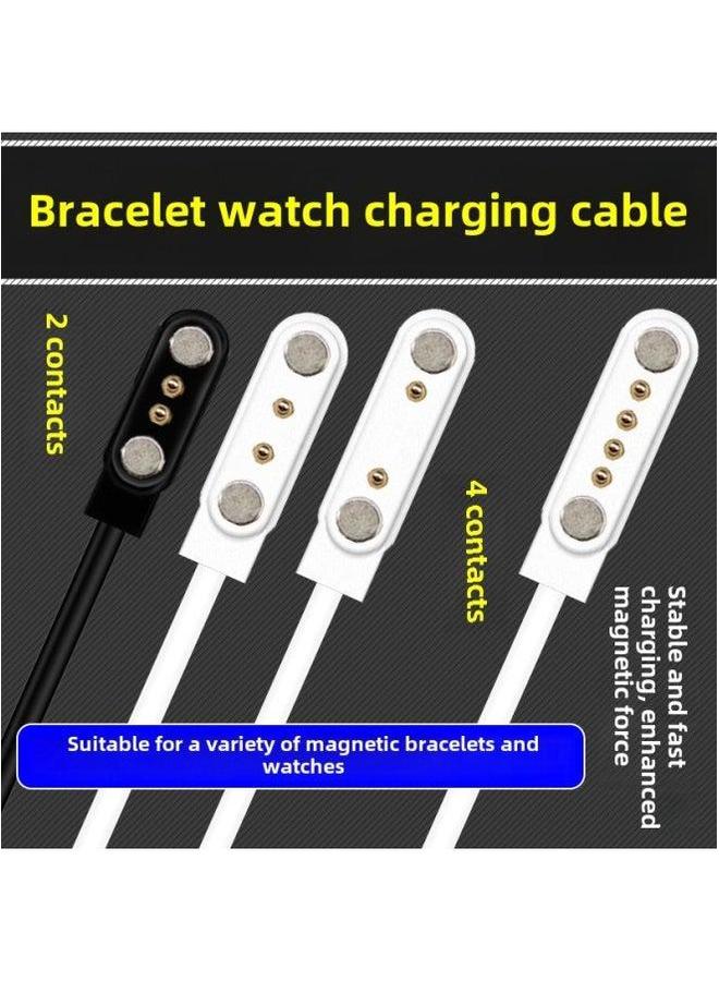 Suitable For Children's Phone Watch Smart Sports Bracelet Universal 245 Contact PIN Needle Magnetic Data Charging-Color:2 Contacts 4mm Cable-charging Cable + Charging Head - Image 2