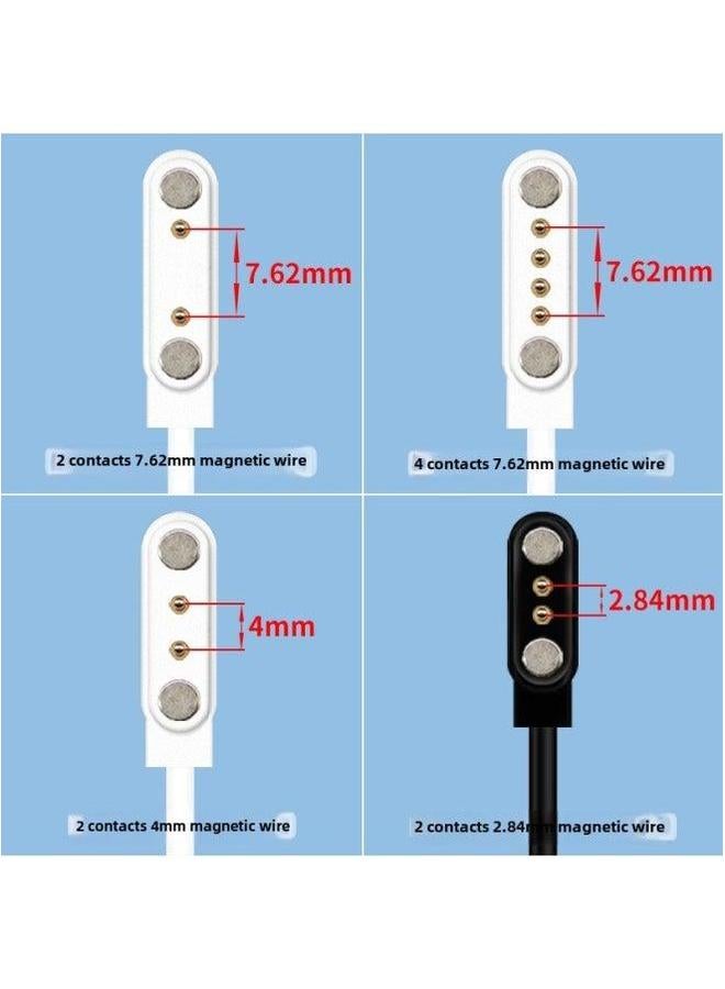 Suitable For Children's Phone Watch Smart Sports Bracelet Universal 245 Contact PIN Needle Magnetic Data Charging-Color:2 Contacts 4mm Cable-charging Cable + Charging Head - Image 5