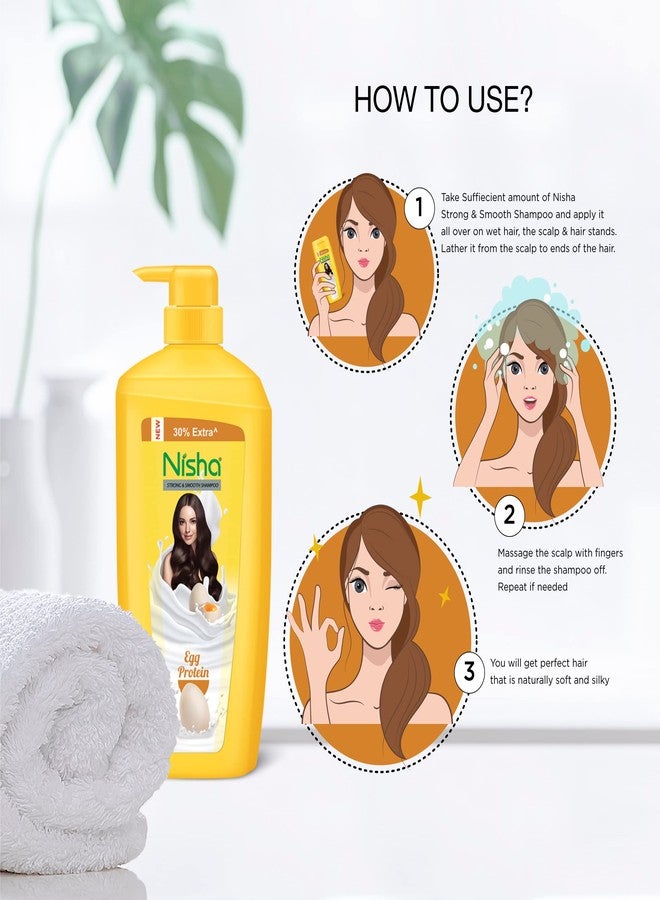 Nisha Egg Protine Shampoo For Smooth Soft Silky Hair, 21.97 Fl Oz Deep Cleans For All Hair Types - Image 3