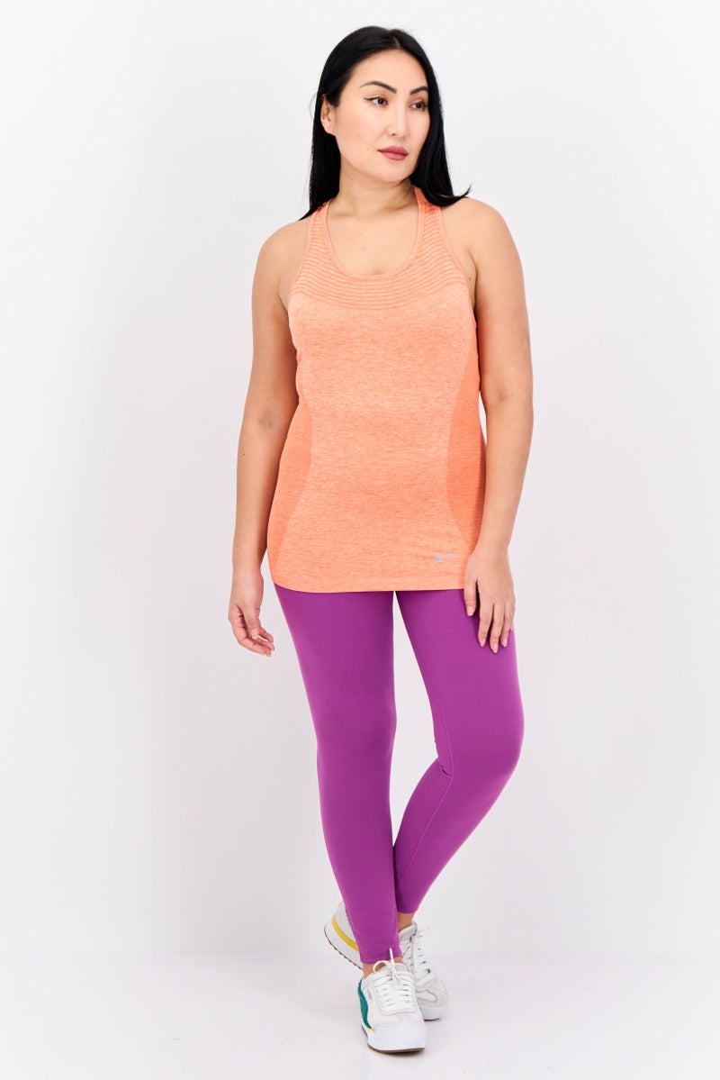 Nike Women Sportswear Fit Sleeveless Running Tank Top, Orange - Image 4