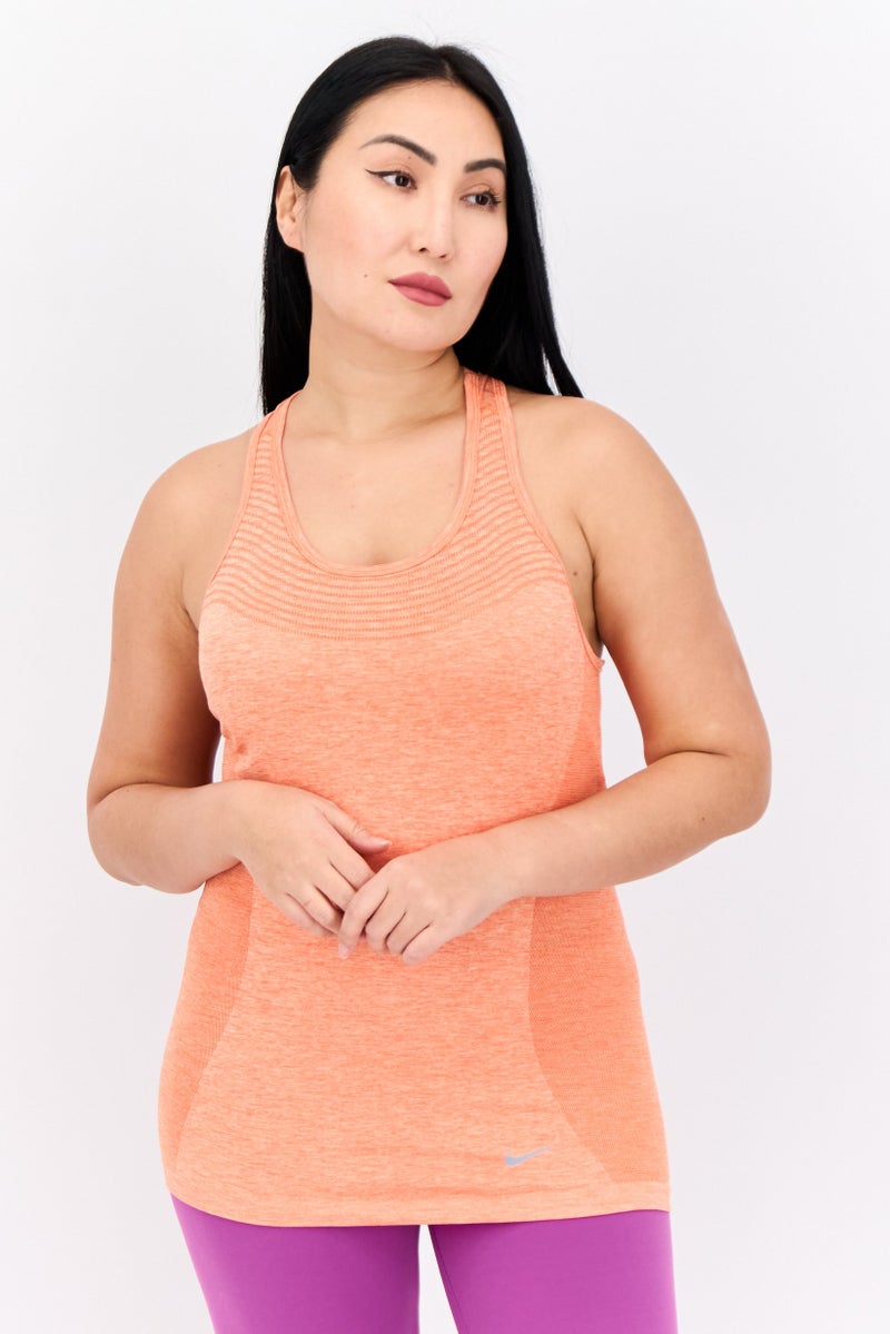 Nike Women Sportswear Fit Sleeveless Running Tank Top, Orange - Image 1