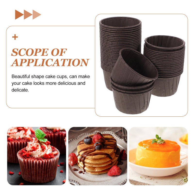 Coffee Greaseproof Cupcake Liners 50pcs Disposable Baking Cups For Party Home Muffins - Image 5