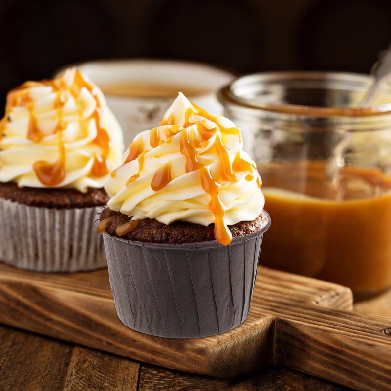 Coffee Greaseproof Cupcake Liners 50pcs Disposable Baking Cups For Party Home Muffins - Image 3