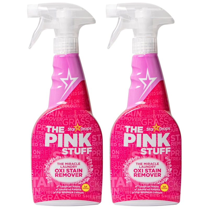 Stardrops - The Pink Stuff - The Miracle Laundry Oxi Stain Remover Spray 2-Pack Bundle (2 Laundry Stain Remover) - Image 1