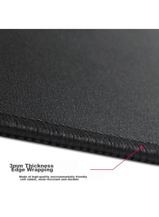 Lesailes Feidun Lesailes Gray Striped Gaming Mouse Pad, Large Size, Locking Edge, Thickened, For Office Computer Keyboard Desk, Gray And White, 800*300*3mm - Image 5