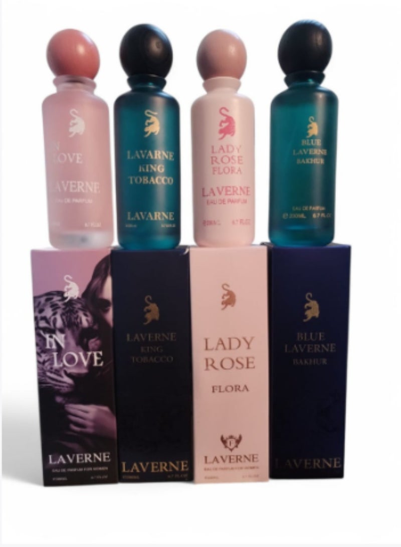 Laverne LAVERNE BLUE BAKHUR AND LADY ROSE FLORA AND KING AND IN LOVE 200ML - Image 1