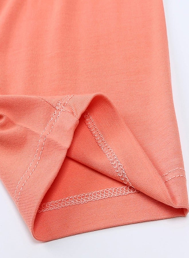 Aablexema Baby Short Summer Pajamas - Toddler Cool Jammies Pjs Rayon from Bamboo,2pcs Kids Sleepwear Set for Boys Girls(Orange,120/5T) - Image 5