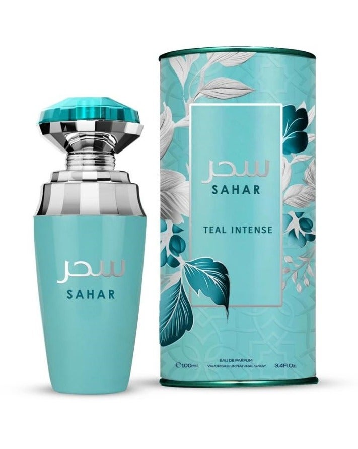 AFAQ Sahar Teal Intense Eau de Parfum 100ml for Women – Long Lasting Aquatic Floral Perfume with Coconut Water, Lotus & Musk Notes - Image 1
