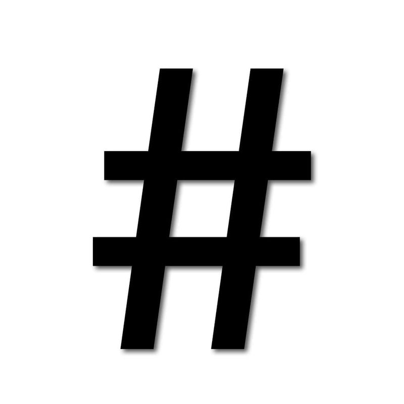 Wallcano Black MDF Unfinished Wooden Alphabets Letters Cutouts Big Size for Wall Decoration Decor Walls Hanging Large for Birthday Family Wedding Anniversary Art Craft Letter 9 inch (#) - Image 1