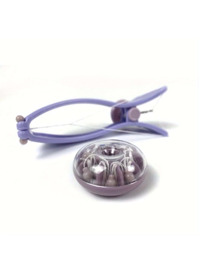 Eyebrow Face and Body Hair Threading and Removal System Tweezers for eyebrows, threading tool, threading machine for women, threading epilators for women (Purple) - Image 3