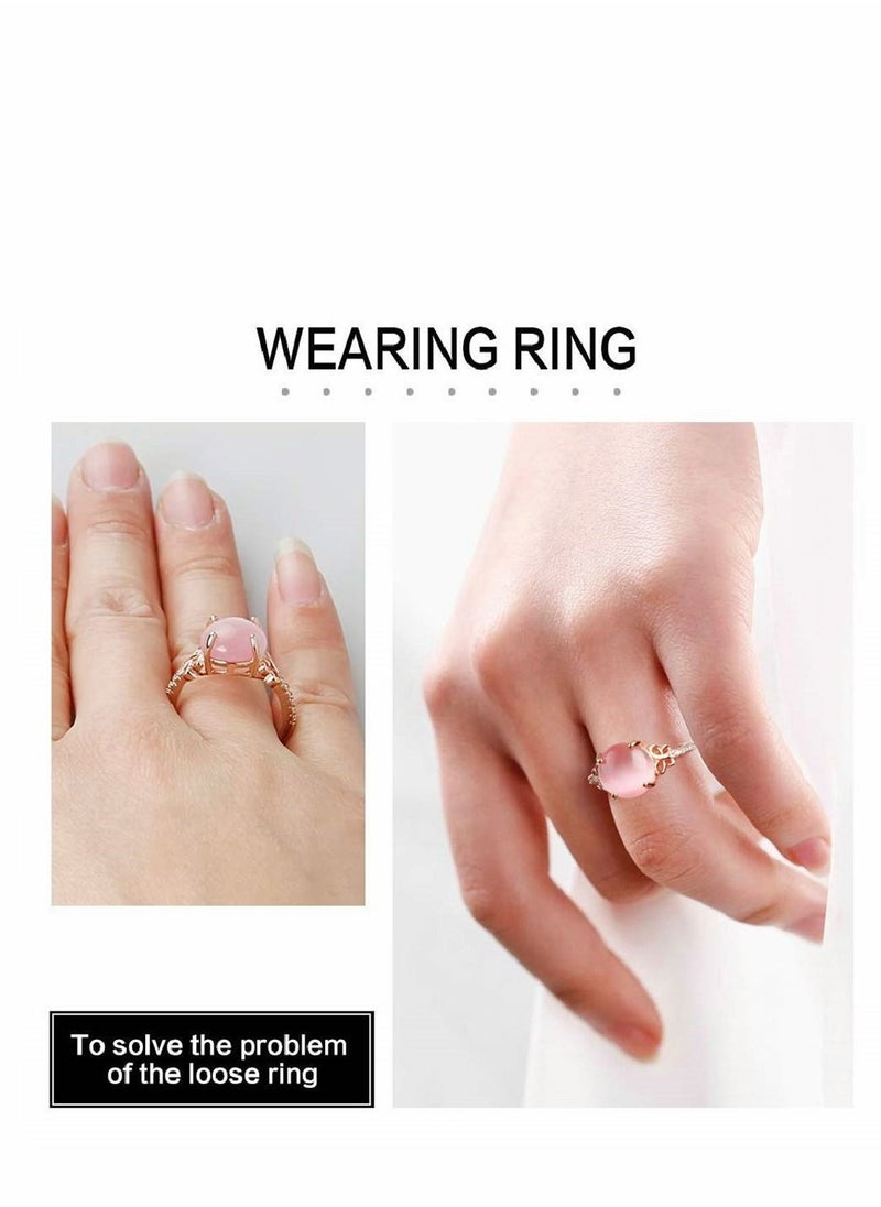 SYOSI - Ring Size Adjuster, Invisible Ring Size Adjuster for Loose Rings with 6 Sizes, Ring Adjuster Fit Any Rings Guard Spacer, Ring Size Reducer Spacer Ring Guard With Wiping Cloth, 12 Pcs - Image 1