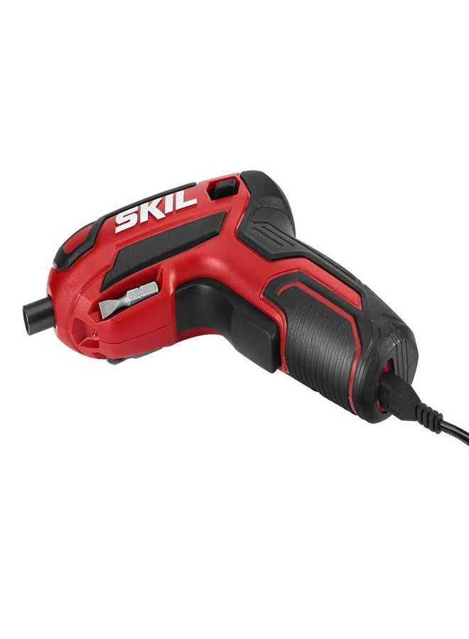 SKIL Rechargeable 4V Cordless Screwdriver Includes 9pcs Bit, 1pc Bit Holder, USB Charging Cable - SD561801 - Image 2