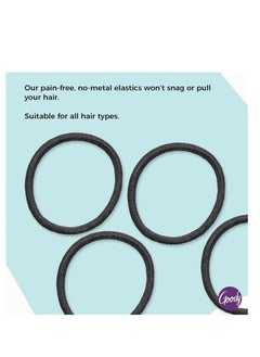 Goody Goody Ouchless Elastic Hair Ties - 30 Ct, Black, 4MM Rubber Bands for Hair, Pain-Free Hair Accessories for Women & Men, Made for Long-Lasting Braids, Ponytails & More, All Hair Types  - Image 3