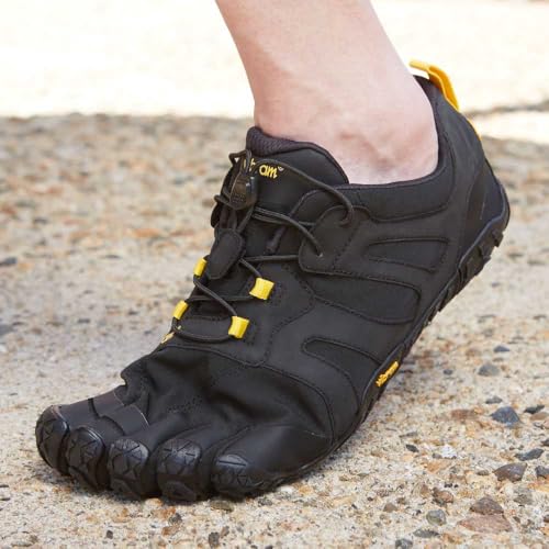 Vibram Men's FiveFingers V-Trail 2.0 Shoe, Black/Yellow, 38 EU / 6.5-7 US - Image 2