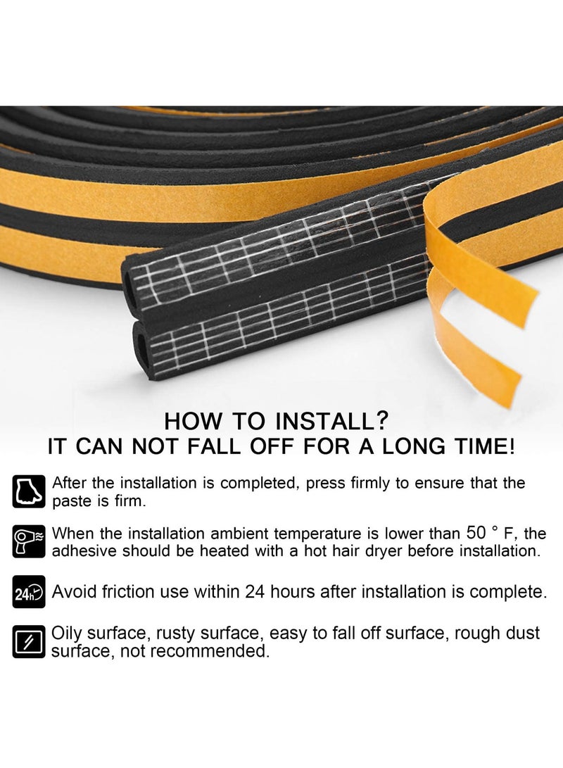 Weikang Self-Adhesive EPDM Door & Window Weather Stripping, Soundproof Insulation Seal Strip - Image 3