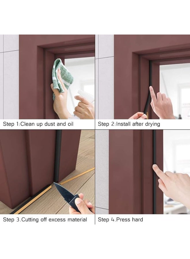 Weikang Self-Adhesive EPDM Door & Window Weather Stripping, Soundproof Insulation Seal Strip - Image 4