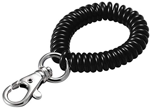 Lucky Line 2” Diameter Spiral Wrist Coil with Trigger Snap, Flexible Wrist Band Key Chain Bracelet, Stretches to 12”, Color May Vary (40701), Pack of 1 - Image 1
