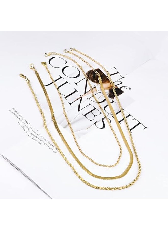 يوكانبي قلادة سلسلة ثعبان مزدوجة الطبقات للنساء – طوق ذهبي أنيق بتصميم كلاسيكي فاخر على الطراز الأوروبي - Image 2