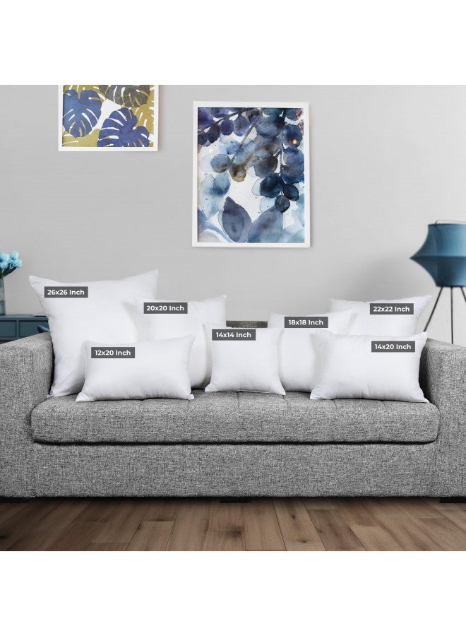 Utopia Bedding Throw Pillows Insert (Pack of 2, White) - 14 x 20 Inches Bed and Couch Pillows - Indoor Decorative Pillows - Image 1