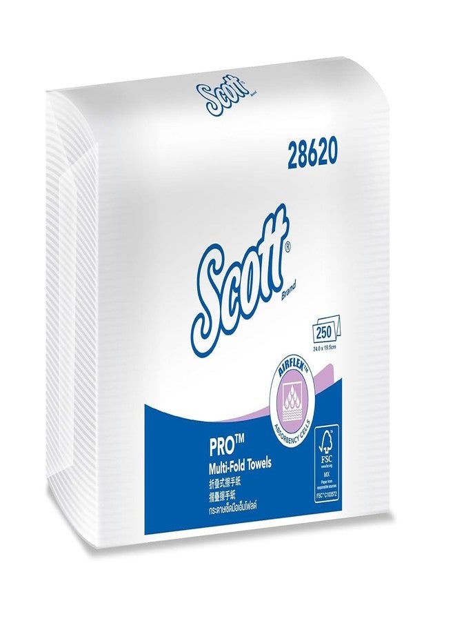 Scott Multi-Fold Paper Towel 28620-1 Pack x 250 Sheets (White Colour - Sheet Size 24 cm X 19.6 cm) - Image 1
