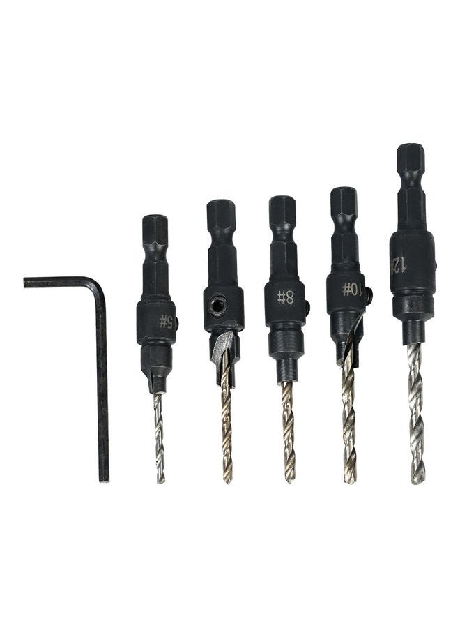 نيبمينينت طقم رؤوس تثقيب للحوض مكون من 6 قطع أسود/ذهبي - Image 1