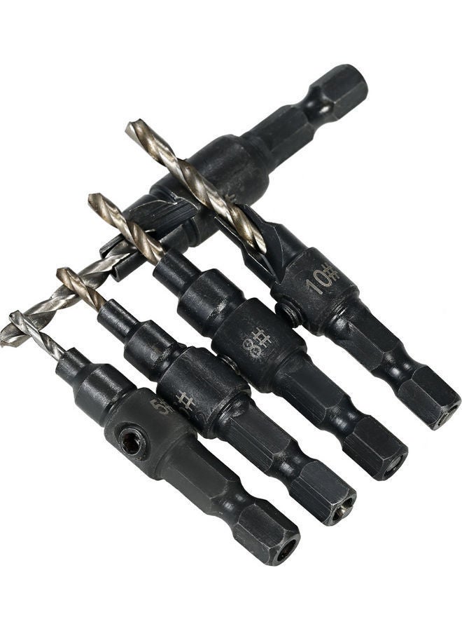 نيبمينينت طقم رؤوس تثقيب للحوض مكون من 6 قطع أسود/ذهبي - Image 3