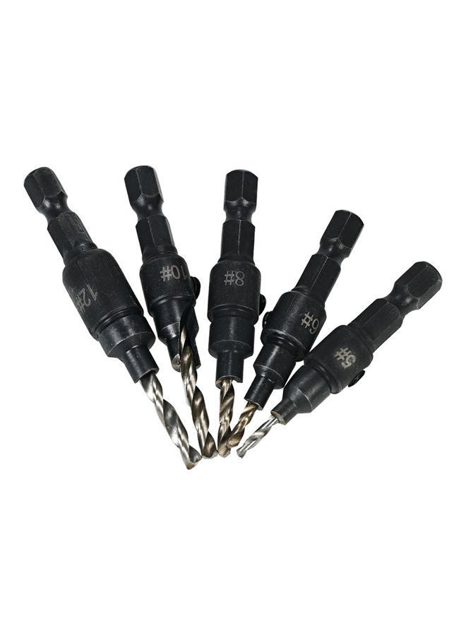 نيبمينينت طقم رؤوس تثقيب للحوض مكون من 6 قطع أسود/ذهبي - Image 5