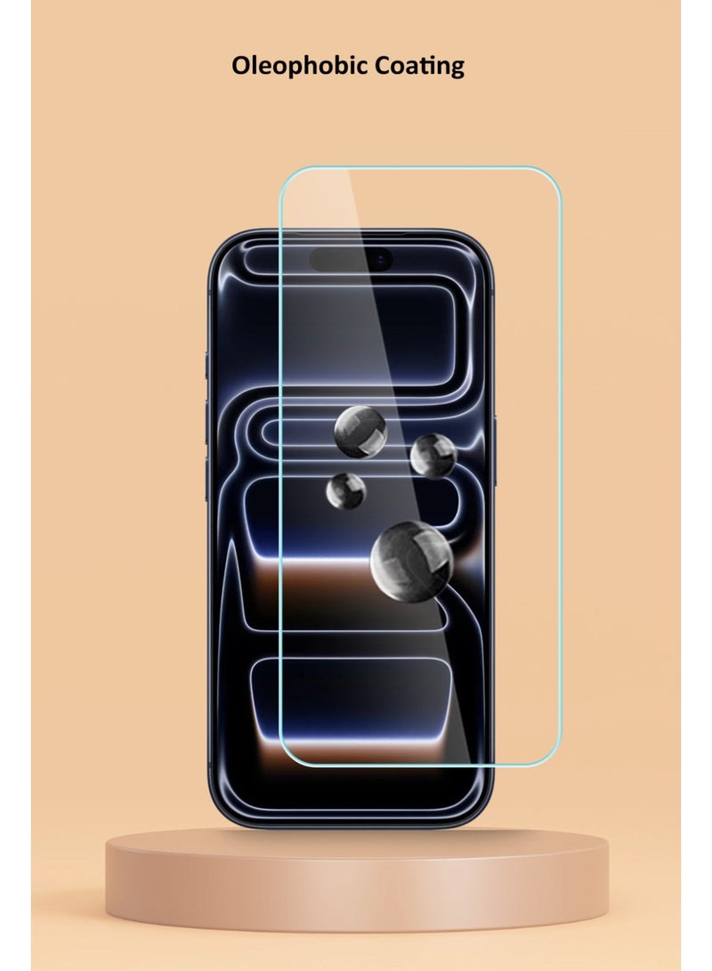Techie حماية شاشة آيفون 17 برو ماكس زجاج مقسى HD – صلابة 9H، مضاد للتوهج، مضاد للفقاعات، رقيق للغاية 0.33 مم مع حواف مدورة وتركيب سهل - Image 2