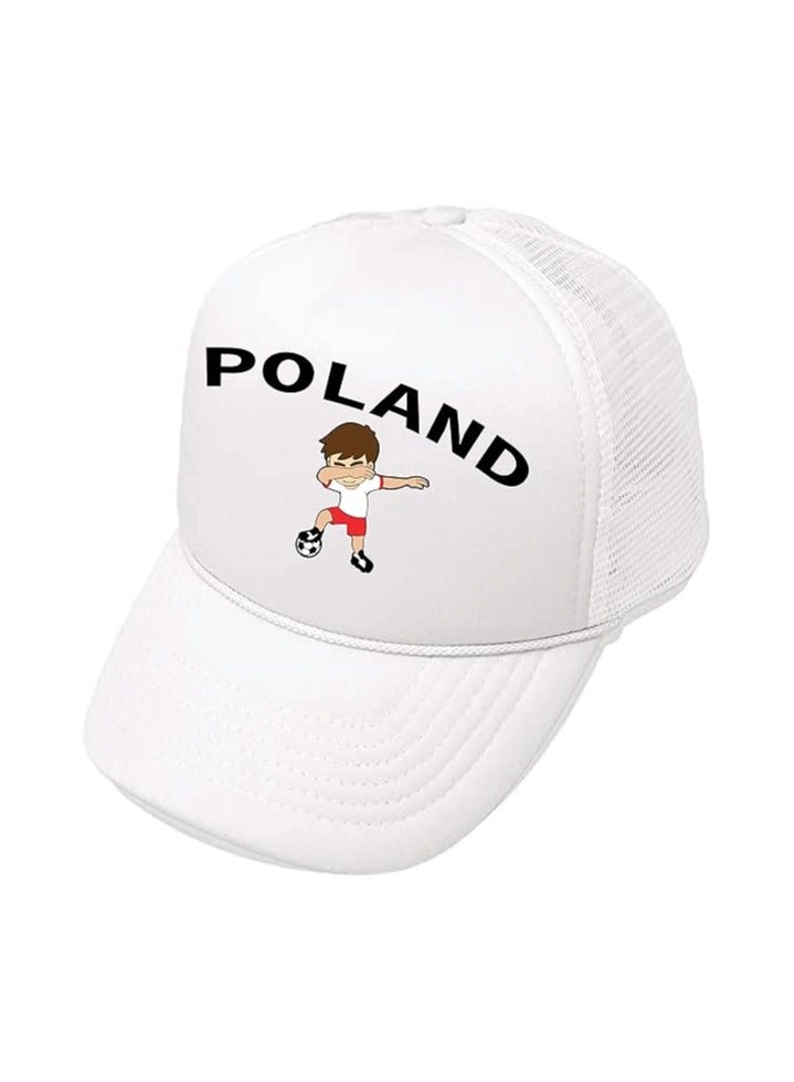 Poland Sports Cap With Adjustment Plastic Snap Closure For Men And Women - Image 2