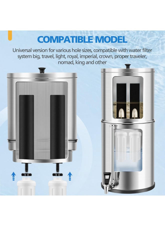 Water Filter Replacement Compatible with Berkey Water Filter System, BB9-2 Filter Replacement & PF-2 Fluoride Filters Compatible with Berkey Big, Light, Imperial, Travel, Crown, Royal Series (4 pack)