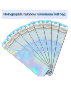 Excefore 200 PCS Resealable Holographic Bags, Holographic Rose Packaging Storage Bag for Jewelry, Lip Gloss, sticker, lash, Candy, Snack, 2.56x9.44 (Rainbow)  - Image 5