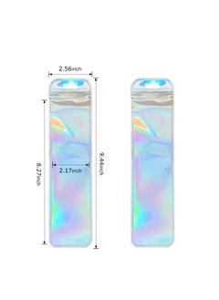 Excefore 200 PCS Resealable Holographic Bags, Holographic Rose Packaging Storage Bag for Jewelry, Lip Gloss, sticker, lash, Candy, Snack, 2.56x9.44 (Rainbow)  - Image 2
