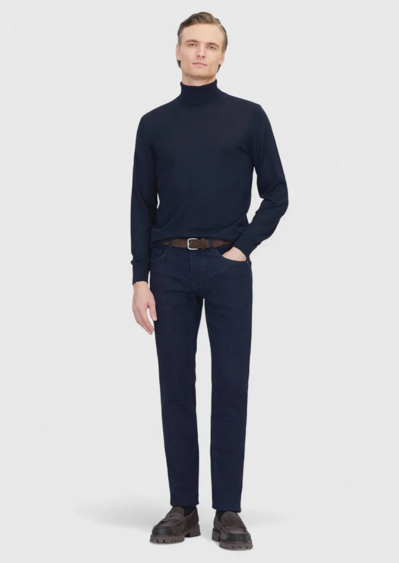 Ramsey Navy Blue Knitwear Sweatshirt