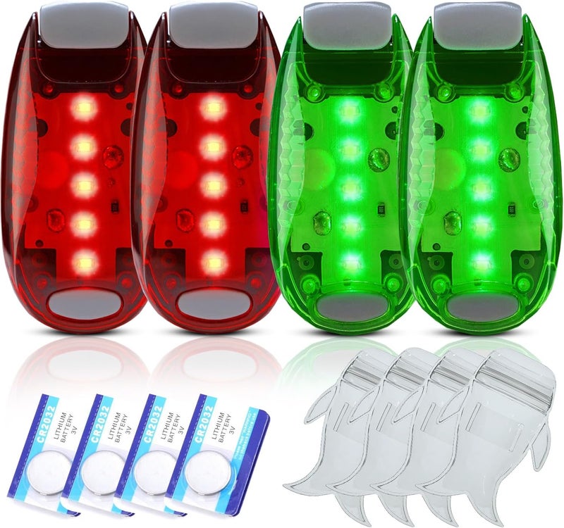 Amzonly 4Pack Kayak Lights with IPX8 Fish-shaped Waterproof Bag, Battery Operated Navigation Lights for Night Kayaking, Clip on for Paddle board, Pontoon Boat, Dinghy, Canoe, Jetski, Kayak Accessories- - Image 1