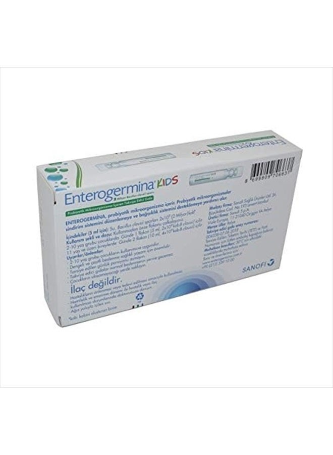 ENTEROGERMINA KIDS (20 Vials in Each Pack) Bacillus Clausii Probiotic 2 Billion CFU/5mL for Kids (1) - Image 4